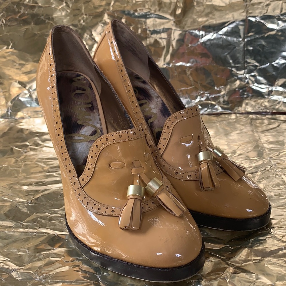 Sam Edelman Truman brown tan leather heels